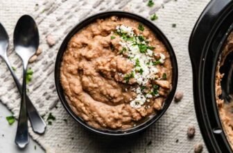 Sluggish Cooker Refried Beans – The Keep At House Chef